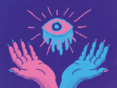 Playing with some new color palettes all hail goop eye boi cult eyes hands