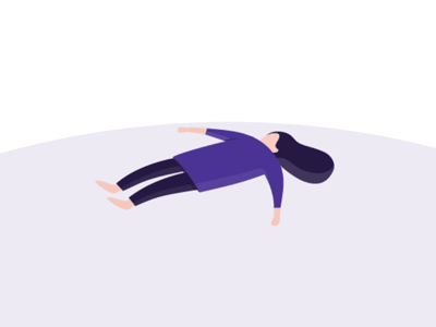 The Lazy Wave animation illustration lying motion person portfolio profile waving