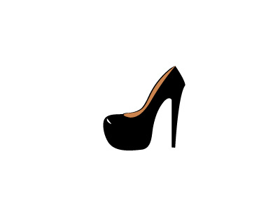 Women Shoe balck icon logo presentation shoe women