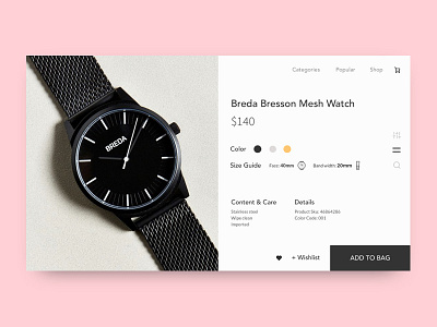 Breda Bression - Fashion boys categories concept e commerce fashion girls grid interface shop ui ux watch