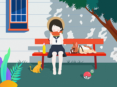 Summer has come ui，illustrations