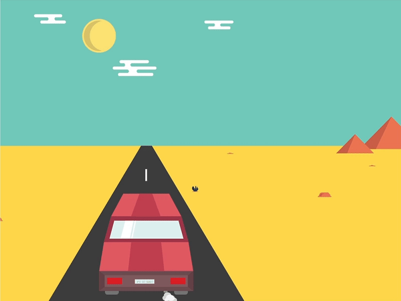 Drive to Desert css designteam designthursday html illustration motiongraphics