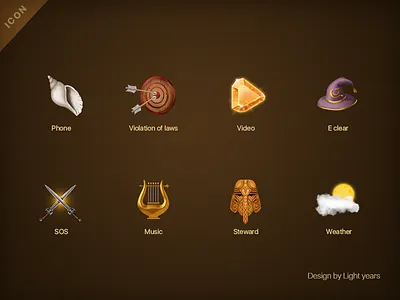 A set of medieval icons-02 game icon icons medieval theme ui