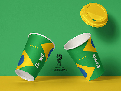 2018 FIFA World Cup Retro Cups | 🇧🇷 Brazil 🇧🇷 brazil football footballkit kit layout packaging posters soccer worldcup worldcup2018