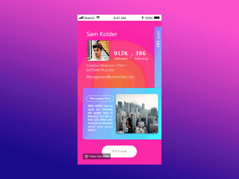 Daily Ui #006 User Profile dailyui dailyuichallenge uidesign webdesign