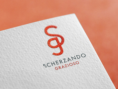 Logo Design Application on Paper Scherzando Grazioso application branding design graphic logo paper