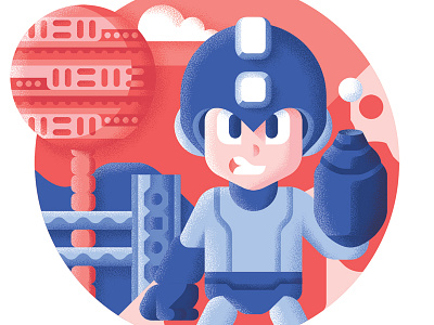 Best platform games ever - Megaman illustration megaman platform retro gaming sail ho studio sho studio videogame