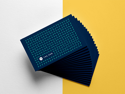 The Hub business cards business cards hub identity mockup visual