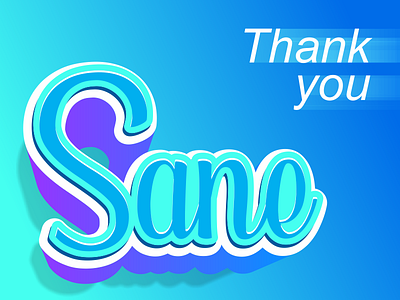 Thank you sane @ @3d design graphic sane sodbayar sanetwo typo