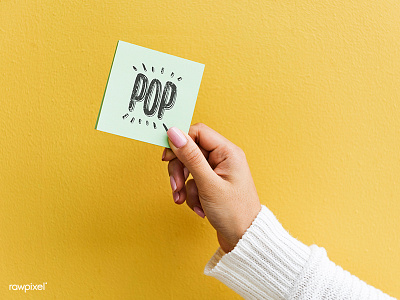 POP photo pop sticky note yellow