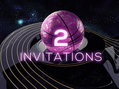 Dribbble invitations 3d basketball c4d dribbble invitation invitations invite invites pink player tech technology