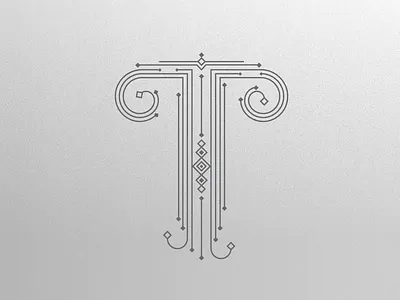 It's Tricky 36daysoftype design dropcap graphic illustration letter logo modern retro type typography vector