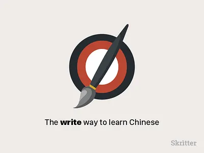 Skritter welcome asset design chinese flat flat design icon target