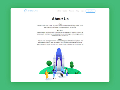 About us animation brand character design editorial illustration interface minimalism typography ui ux web
