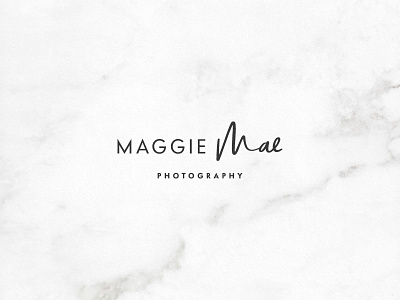 Maggie Mae Photography Secondary Logo beauty photographer boudoir photographer branding branding for photographers hand drawn script headshot photographer logo logo design for photographers marble photographer senior photographer swoone