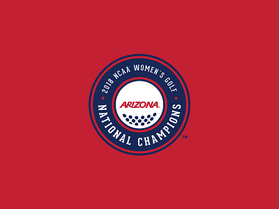 2018 NCAA Women's Golf National Champions arizona branding champions golf logo national champions typography wildcats