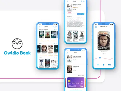 Owldio Book mobile mobile design ui ux