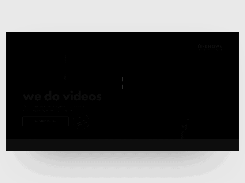 Landing black first screen gif landing sketch video