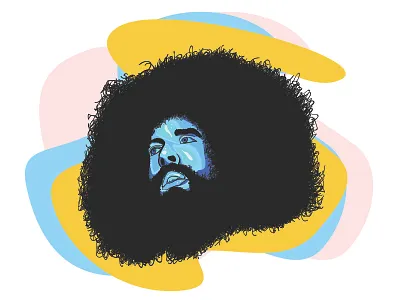 Hi dribbble :) design digital art portrait reggie reggie watts vector