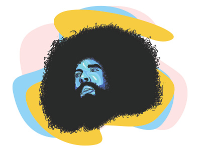 Hi dribbble :) design digital art portrait reggie reggie watts vector