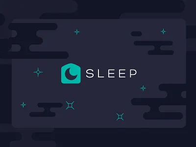 Sleep Branding b2c branding consumer flat house logo modern moon online shop simple symbol