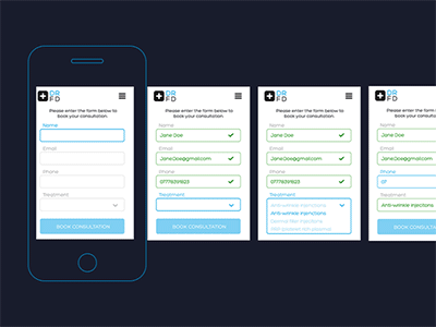 DRFD user journey animation branding logo medical motion ui ux website wireframe