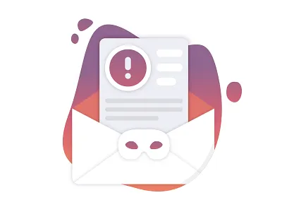 Anonymous Reporting alert anonymous app blob email envelope error gradient icon mask reporting send