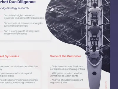 One Pager consulting flyer one page print design research strategy