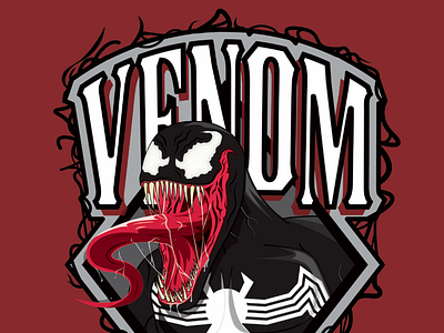 Venom badge badge logo marvel spiderman superhero venom villain