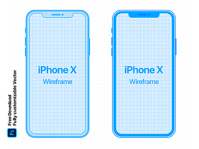 iPhone X Wireframe download free free mockup iphone x iphone x wireframe iphonex mockup psd wireframe