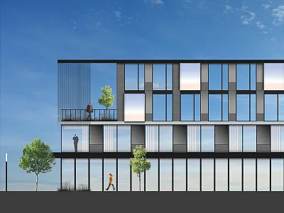 Facade exploration 2d architecture building illustration mockup office