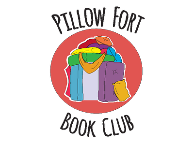 Pillow Fort Book Club Logo #1 book club graphic design illustration logo design pillow fort typography wip