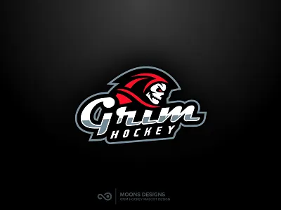 Grim Hockey design esports grim hockey mascot reaper sticks