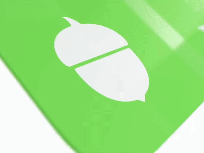 Acorns Spend - Launch Video Animation acorns animation app financial technology fintech green invest investment app mobile app money ui ux