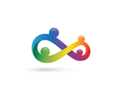 People Infinity Logo color logo community family group infinity logo logo inspiration people