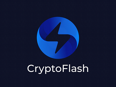 CryptoFlash Logo cryptocurrency logo logo design