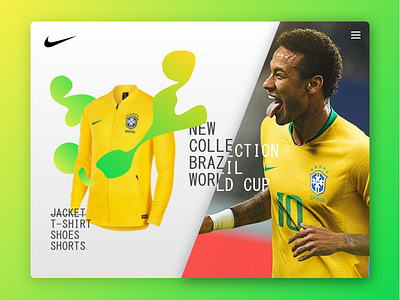 Landing Page - Daily UI #003 brazil daily ui landing page neymar nike ui ux