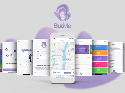 BudMe - Mobile Social App - Find & Play app connect find folks local mobile play football soccer social sport ui design