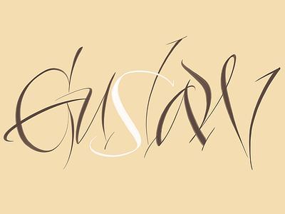 Gustaw calligraphy freehand handwriting handwritten kaligrafia lettering logo logotype powerscripts script typografia typography