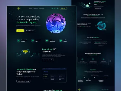 Crypto staking landing page blockchain crypto crypto landing page cryptocurrency web design web3 landing page