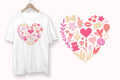 𝐕𝐚𝐥𝐞𝐧𝐭𝐢𝐧𝐞’𝐬 𝐃𝐚𝐲 𝐃𝐞𝐬𝐢𝐠𝐧𝐬! 💖 amazon branding custom t shirt design graphic design illustration logo valentine vector