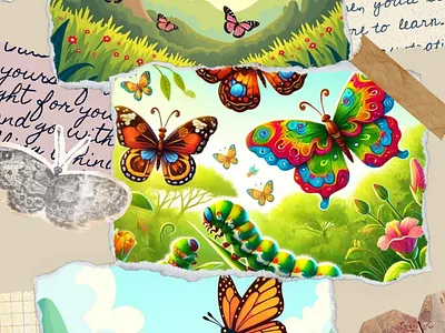 A Journey of Transformation ✨🦋 2d adobe art branding conceptart design digital drawing drawing graphic design illustration photoshop