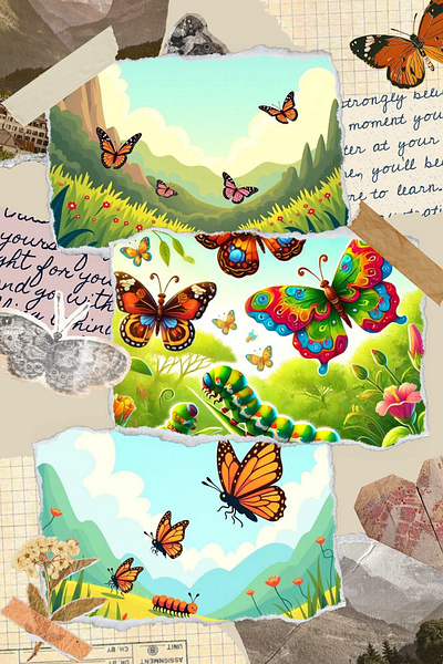 A Journey of Transformation ✨🦋 2d adobe art branding conceptart design digital drawing drawing graphic design illustration photoshop