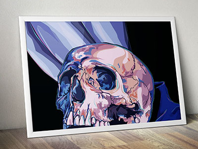 Skully Poster Dribbble digital illustrator muerte skull
