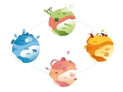 Newlat Food World farm food illustration italy milk pasta planet plant playground world