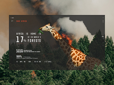 Save Africa interface minimal ui ux web