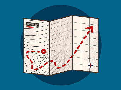 Map Element | Topographic Results Chart ad blue chart distress facebook ads icon map navigate topographic topography treasure