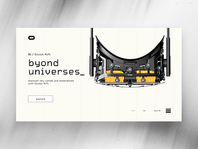 Daily UI #003 - Landing Page ar daily ui dailyui oculus rift ui ui design user experience user interface ux virtual reality vr