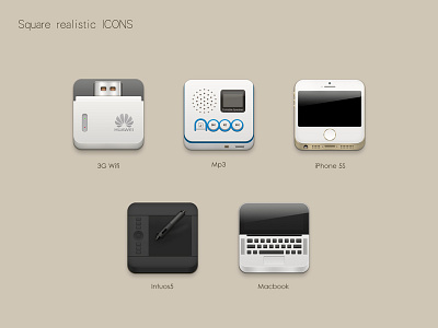 some icons 3g iphone macbook mp3 wacom