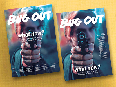 Bugout Magazine Cover cover design indesign magazine page design page layout